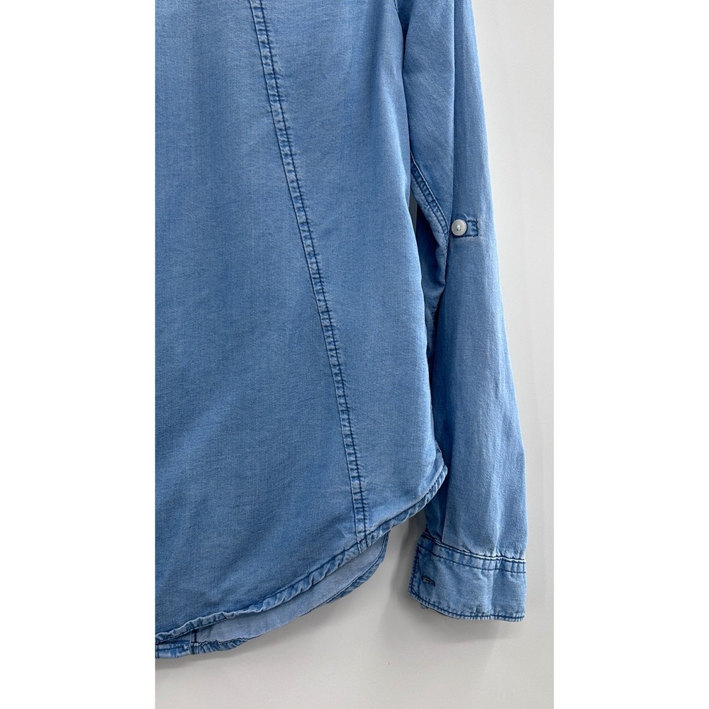 Thread & Supply Women Light Blue Tencel Lyocell Button Down Shirt Small TS-101 - Picture 5 of 8